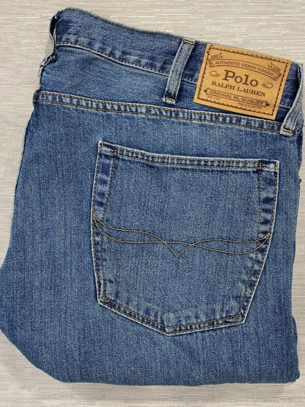 Polo Ralph Lauren Varick Jeans Mens 38 x 30 Slim Fit Straight 100% Cotton Denim